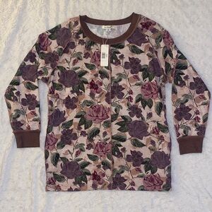NWT Simply Noelle Mauve Floral Long Sleeve Top